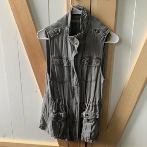 Grey utility vest